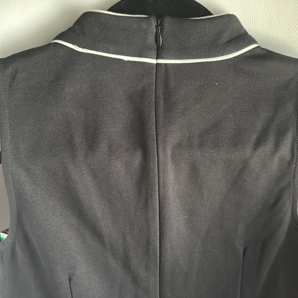 NWOT Eliza J Bow Neck Sleeveless Dress Women’s S. Black with white neck … - Picture 7 of 7